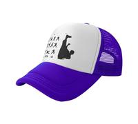 CZDBNLHF Silhouettes of Martial Arts Print Stylish Mesh Baseball Cap - Breathable and Durable Hat for Daily Wear and Outdoor Activities Purple