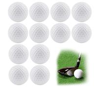 Czdtq 12Pcs Practice Plastic Golf Balls, Practice Balls, White Plastic Air Flow Golsf Ball Hollow Indoor Golf Ball Courtyard Pack for Airflow, Outdoor Indoor Golfs Training Provides