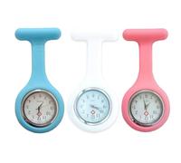 Czdtq 3 Pcs Nurse Watch, Brooch Digital Fob Watches, Durable Medical Fob Watches, Silicone Watch Brooch Infection Control Design for Nurses Doctors Paramedic to Carry (3 Colors with Label)