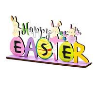 Czdtq Easter Decorations for Table,Wooden, Wooden Easter Table Decorations with Rabbit Design, Spring Season Holiday Tabletop Decor for Indoor Home Party Decoration and Seasonal Display Arrangements