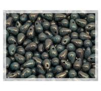 Czech 100-Piece Glass Beads, Small 4x6mm, Teardrop Turqouise Purple Luster