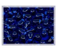 Czech 50-Piece Glass Beads, 6x9mm, Teardrop Transparent Dark Blue