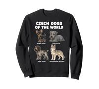 Czech Dog Breeds Cute Cartoon Chart Puppy Lovers Art Sweatshirt