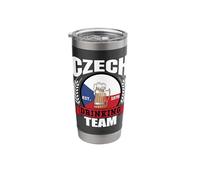 Czech Drinking Team Funny Republic Flag Beer Party Gift Idea Stainless Steel Insulated Tumbler
