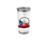 Czech Drinking Team Funny Republic Flag Beer Party Gift Idea Stainless Steel Insulated Tumbler