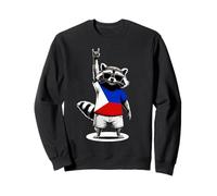 Czech Flag Raccoon Funny Czech Republic Sweatshirt