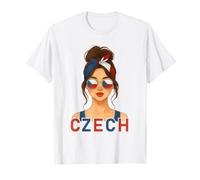 Czech Girl Czech Republic Flag Czech Girlfriend Wife T-Shirt
