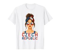 Czech Girl Czech Republic Flag Czech Girlfriend Wife T-Shirt