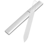 Czech Glass Nail File in Case, Natural Nails - Professional Salon-Quality Crystal Nail Filer, Handcrafted in The EU, Durable and Hygienic Manicure Tool with Protective Case