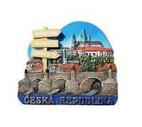 Czech Landmark 3D Fridge Magnet Souvenir Gift,Resin Handmade Czech Refrigerator Magnet Home & Kitchen Decoration Collection
