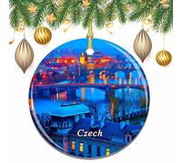 Czech Prague Christmas Xmas Tree Ornament Decoration Wedding Hanging Pendant Decor City Travel Souvenir Collection