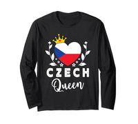 Czech Queen Czech Republic Flag Proud Czech Woman Long Sleeve T-Shirt