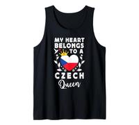 Czech Queen Czech Wife Girlfriend Czech Republic Flag Tank Top