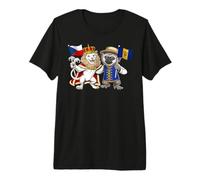 Czech Republic Barbados Flag Czech Roots Barbadian Heritage Premium T-Shirt