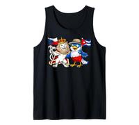 Czech Republic Cuba Flag Czech Roots Cuban Heritage Tank Top