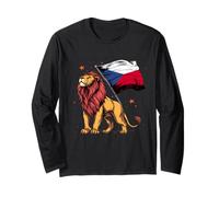 Czech Republic Czech Flag Lion Czech Heart Pride Ceska Long Sleeve T-Shirt
