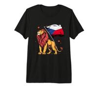 Czech Republic Czech Flag Lion Czech Heart Pride Ceska Premium T-Shirt