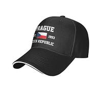 Czech Republic Est.1993 Prague Mesh Baseball Cap Running Hat Travel Hats Outdoor Adjustable Summer Caps Black