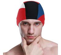 Czech Republic Flag Blue Red Large Adult Swimming Short Hair Waterproof Swimming Hair Protection and Drag Reduction Gorro Couple Nadar Mujer