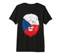 Czech Republic Flag Colors Lion Head Premium T-Shirt