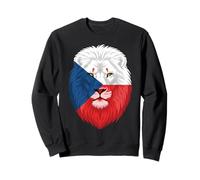 Czech Republic Flag Colors Lion Head Sweatshirt