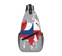 Czech Republic Flag Map01 Crossbody Sling Bag Crossbody Shoulder Chest Bag Shoulder Strap Waist Fanny Pack Men Women