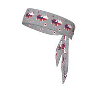 Czech Republic Flag Map01 Print Tie Headband For Women Men,Ninja Headbands, Sweat Headband,For Athletic Yoga Running Gym.