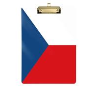 Czech Republic Flag National Blue Red Clipboard Close Transparent For Trainers Softball Notes Teacher Size 9x12