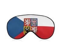 Czech Republic Flag National Emblem Blackout Sleep Mask for Side Sleeper Soft Covers for Travel Essentials Nap