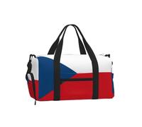 Czech Republic Flag Sports Duffel Bag-Weekender with Shoe Compartment