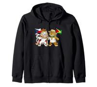 Czech Republic Guyana Flag Czech Roots Guyanese Heritage Zip Hoodie