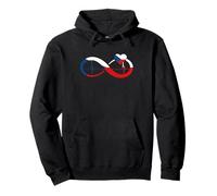 Czech Republic Heartbeat EKG Pulse Heart Infinity Czech Flag Pullover Hoodie