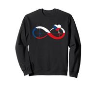 Czech Republic Heartbeat EKG Pulse Heart Infinity Czech Flag Sweatshirt