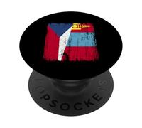 Czech Republic Mongolia Half Flag Czech Mongolian Jersey PopSockets Adhesive PopGrip