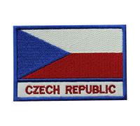 Czech Republic National Flag Embroidered Iron On Sew On Patch Badge for Clothes etc