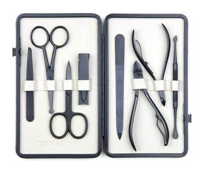 Czech & Speake - Leather-Bound Manicure Set - Black/White - Nail care tools