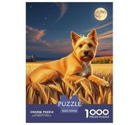 Czech Terrier Jigsaw Puzzles Puzzles for Adults Kids. 1000 Piece Dog Whimsical Challenge Toy Educational Games Home Decoration for Adults& Kids Age 14 Years Up 70x50cm/1000pcs