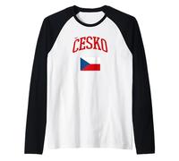 Czechia/Cesko Culture Czech Republic Flag Graphic Raglan Baseball Tee