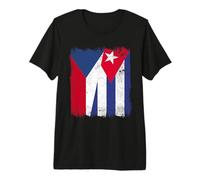 Czechia Cuba Half Flag Czechian Cuban Heritage Premium T-Shirt