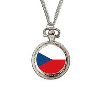 Czechia (Czech Republic) Flag Pocket Watch | Quartz National Flag Watch | Handcrafted Patriotic Gift | Vintage-Style Timepiece | Gift for Proud Czechs & Collectors