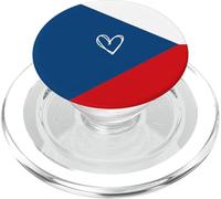 Czechia Flag Czech Heart Proud Heritage National Day PopSockets PopGrip for MagSafe