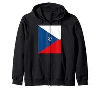 Czechia Flag Czech Heart Proud Heritage National Day Zip Hoodie
