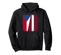 Czechia Latvia Half Flag Czech Republic Latvian Heritage Pullover Hoodie