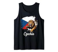Czechia Roaring Lion National Flag Patriot Design Tank Top