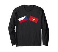 Czechia Vietnam Crossed Flags Czech Republic Vietnamese Long Sleeve T-Shirt