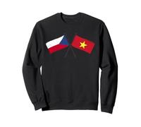 Czechia Vietnam Crossed Flags Czech Republic Vietnamese Sweatshirt