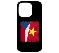 Czechia Vietnam Half Flag Czech Republic Vietnamese History Case for iPhone 14 Pro