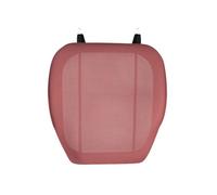 CZEMAM 1 piece Universal Soft PU Leather Front Car Seat Cushion Full-Cover | Anti-slip buckle Car Seat Protector Full Ventilation Holes for Driver Side Comfort Car Seat Pad for Autos SUVs Trucks Red