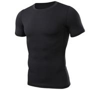 Czen Men's Sport T-Shirt, Military Shirt Camouflage Quick Dry T-Shirt Short Sleeve Tee Slim Tactical T-Shirt Top for Hiking Cycling Airsoft Hunting Paintball, Noir, M