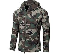 Czen Men's Tactical Camouflage Softshell Jacket Outdoor Army Military Fleece Lined Waterproof Hooded Jacket Outwear Hunting Coat (jungle,M)